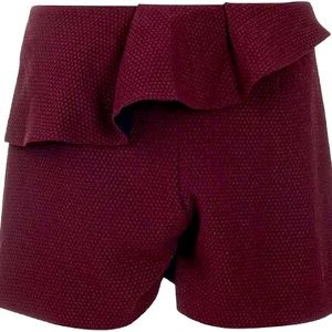 Sandro Paris Burgundy Mini Shorts